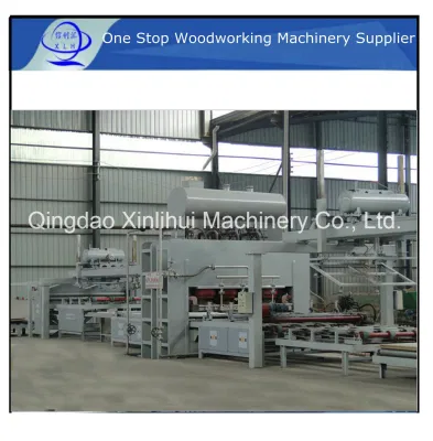 自動ショートサイクルメラミンラミネートホットプレス生産ライン/中国MDF生産ライン価格木材ホットプレス機サイズ8X4フィート生MDF（HDF）機械